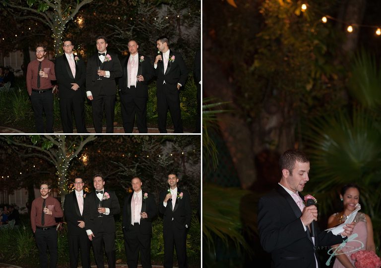 courtyard at lake lucerne wedding reception first dance and speeches