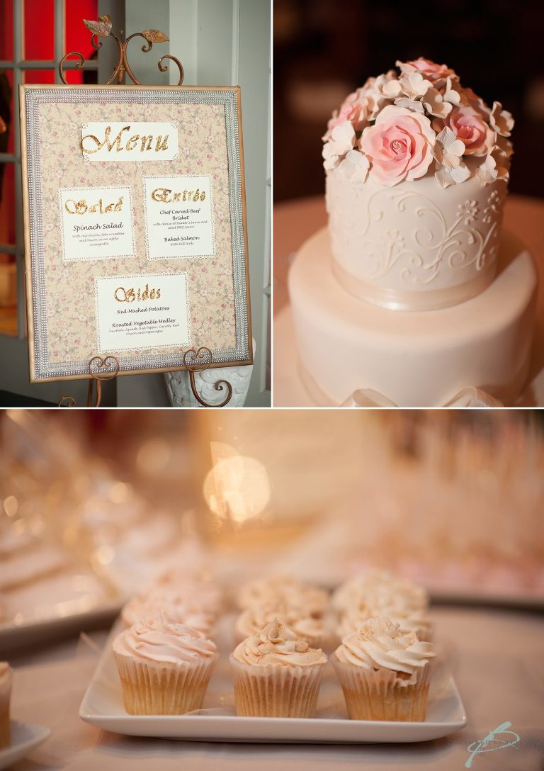 courtyard at lake lucerne wedding reception details