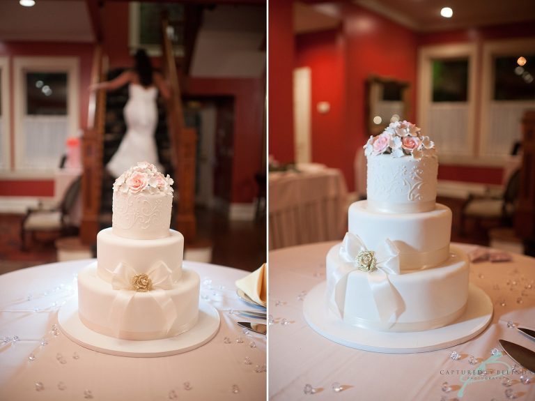 courtyard at lake lucerne wedding reception details