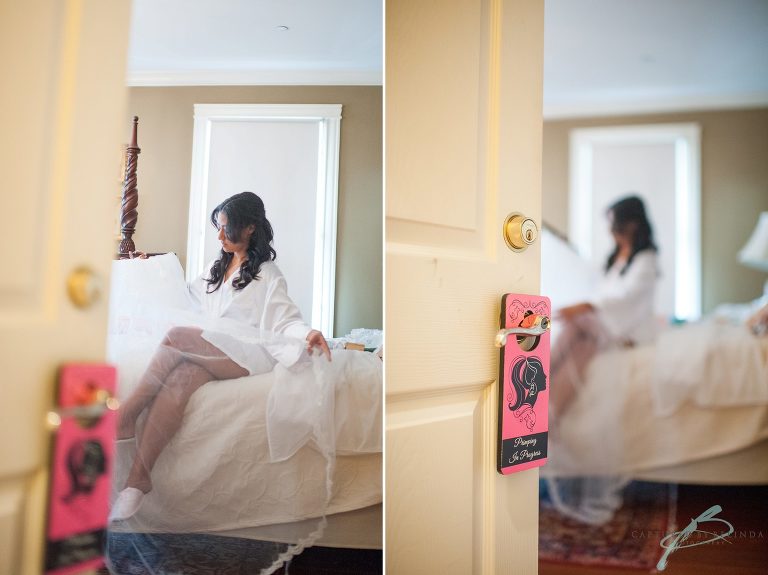 courtyard at lake lucerne bride getting ready