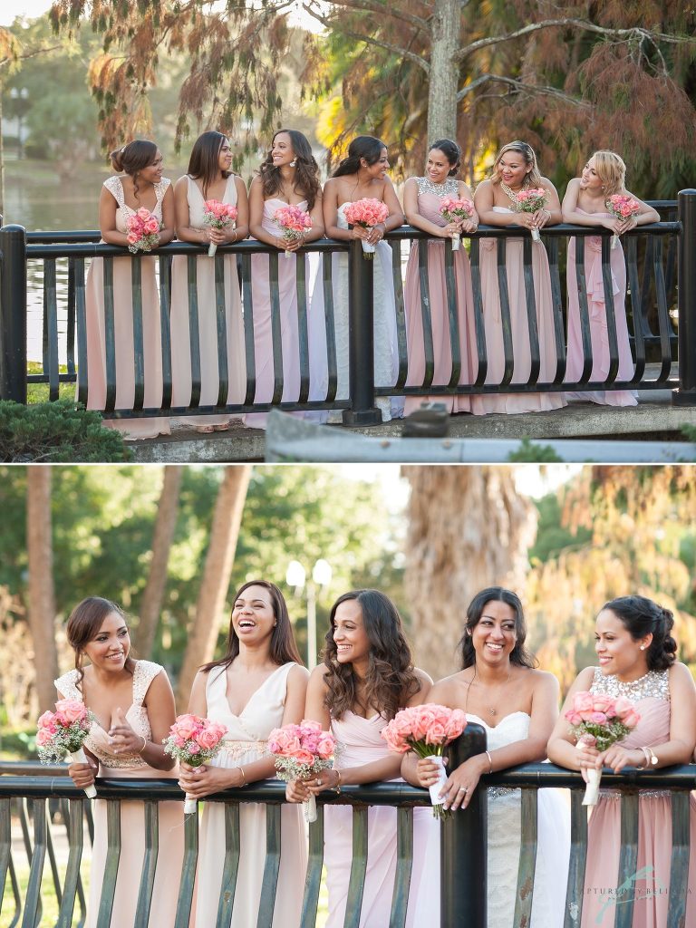 courtyard at lake lucerne wedding bridal party