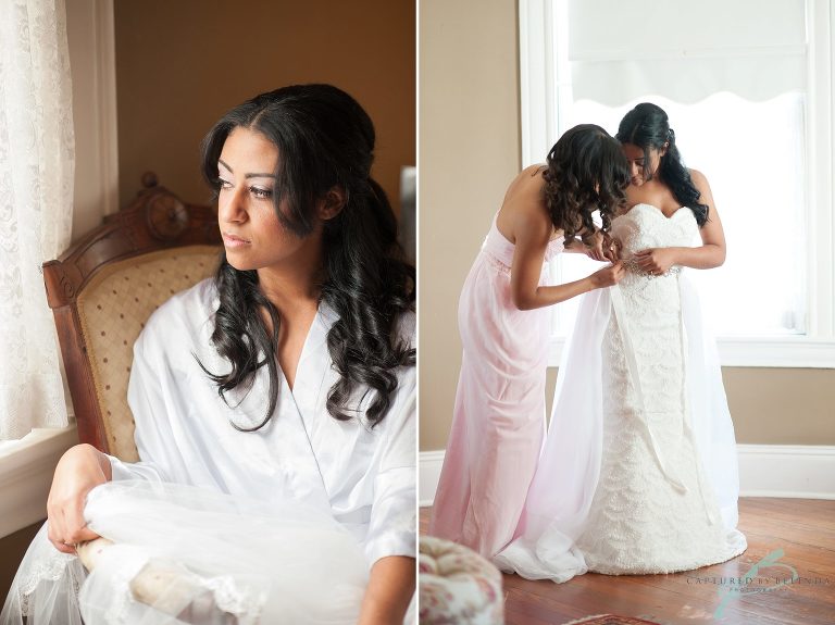 courtyard at lake lucerne bride getting ready