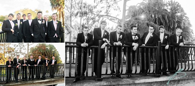 courtyard at lake lucerne wedding bridal party