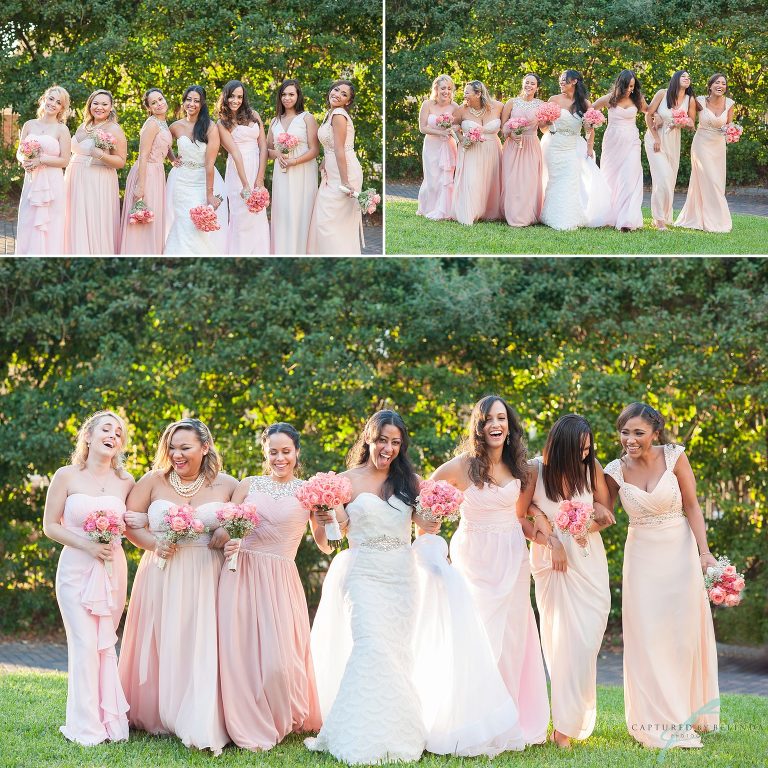 courtyard at lake lucerne wedding bridal party