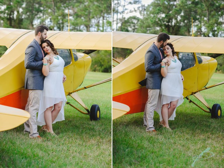 Aviation engagement session in field