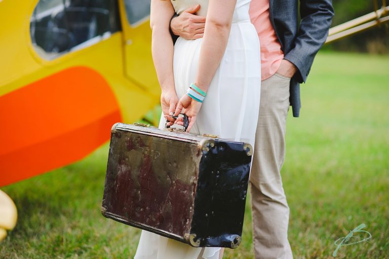 Aviation engagement session in field