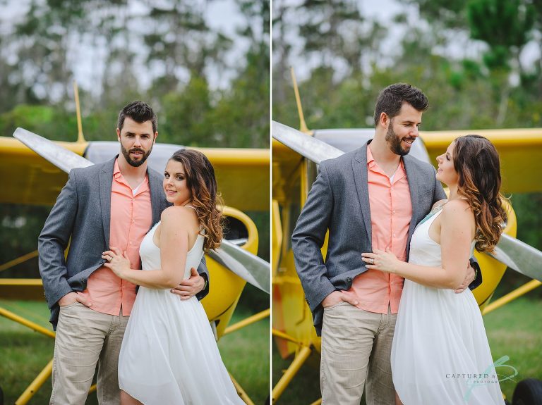 Airplane engagement session