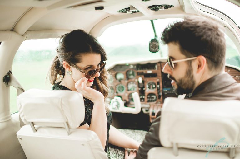 airplane engagement photography