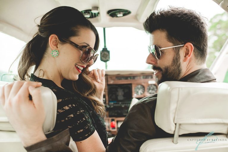 airplane engagement photography