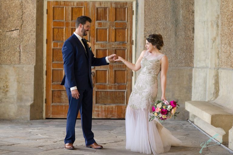Hollis Gardens Wedding bride and groom portraits