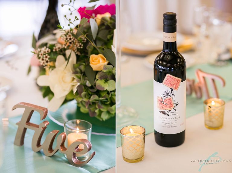 Hollis Gardens Wedding reeption details