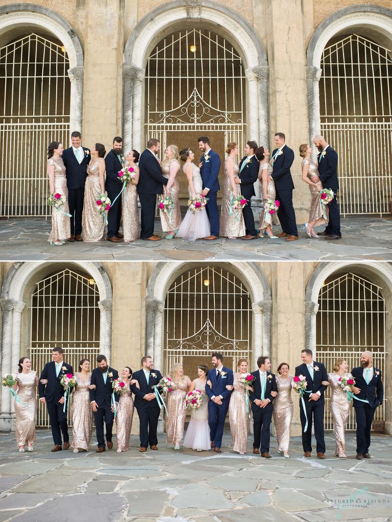 Hollis Gardens Wedding bride and groom portraits