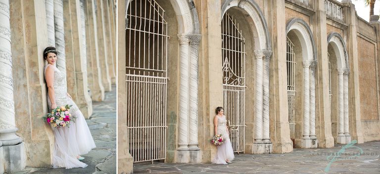 Hollis Gardens Wedding bride and groom portraits