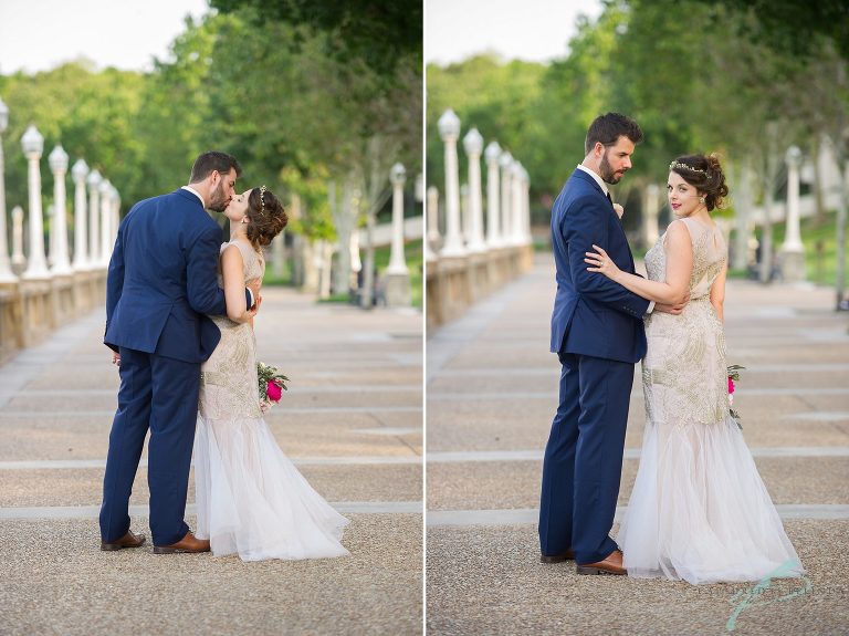 Hollis Gardens Wedding bride and groom portraits