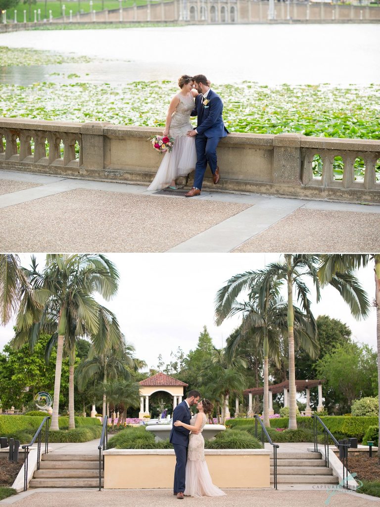 Hollis Gardens Wedding bride and groom portraits