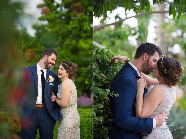 Hollis Gardens Wedding bride and groom portraits