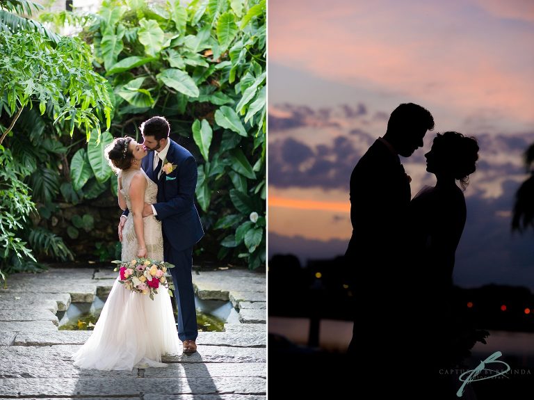 Hollis Gardens Wedding bride and groom portraits