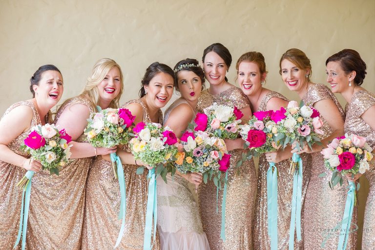 Hollis Gardens Wedding bridal party