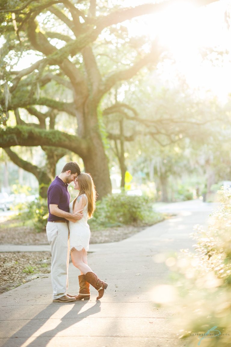 downtown savannah engagement session