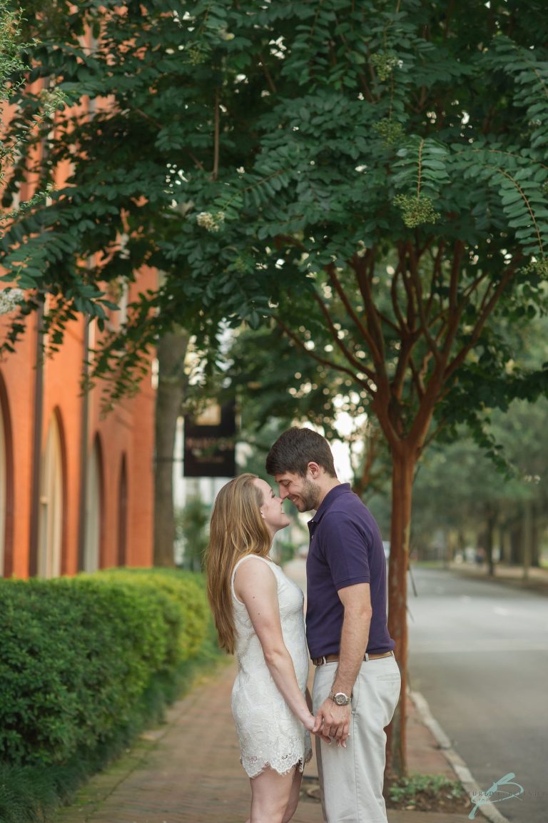 downtown savannah engagement session
