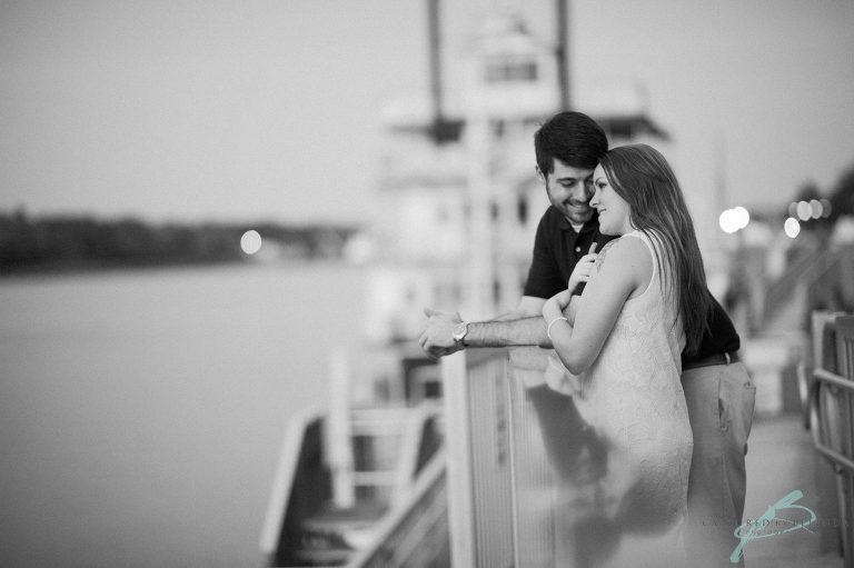 downtown savannah engagement session riverfront engagements