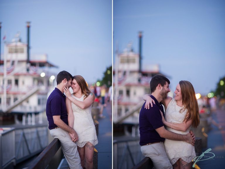 downtown savannah engagement session riverfront engagements