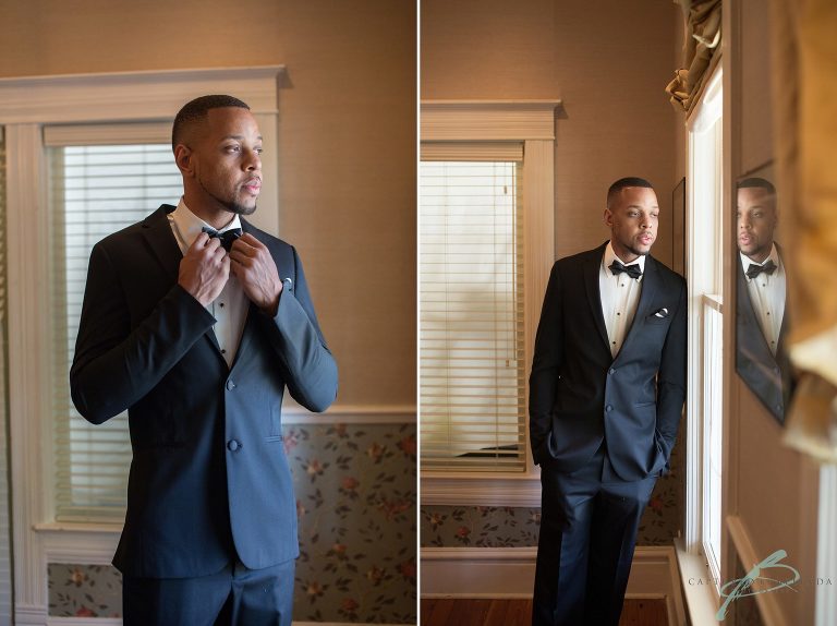 highland manor wedding groom getting ready