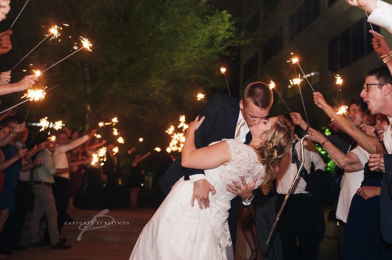 Leu Garden Wedding sparkler exit