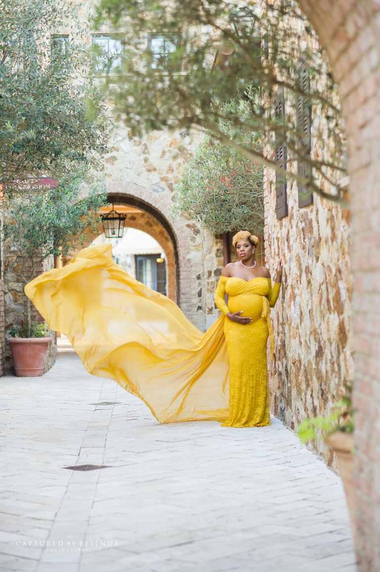 Bella Collina Maternity Session - Mama's Dress Flowing