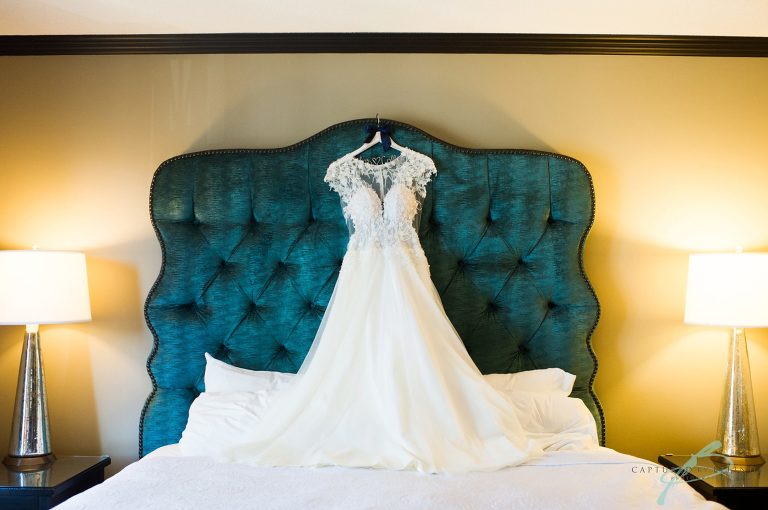 bride getting ready and details citrus club wedding