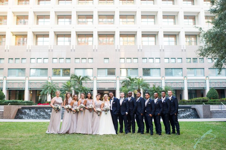 bridal party citrus club wedding