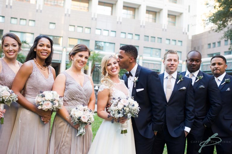 bridal party citrus club wedding