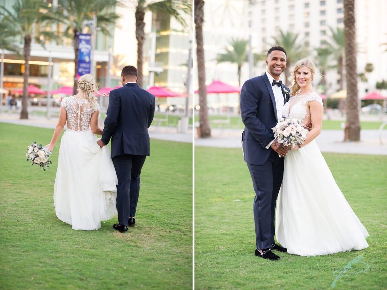 bridal party citrus club wedding