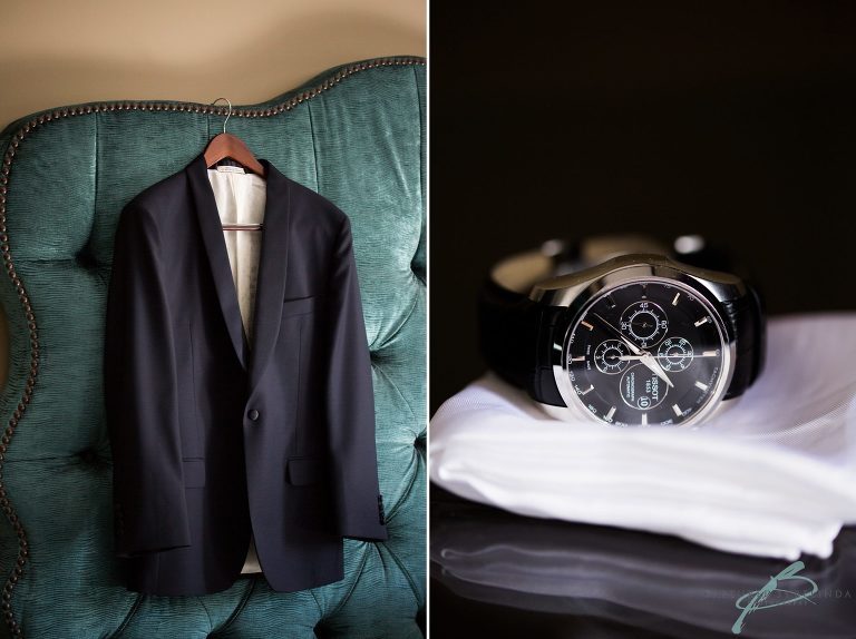 bride getting ready and details citrus club wedding