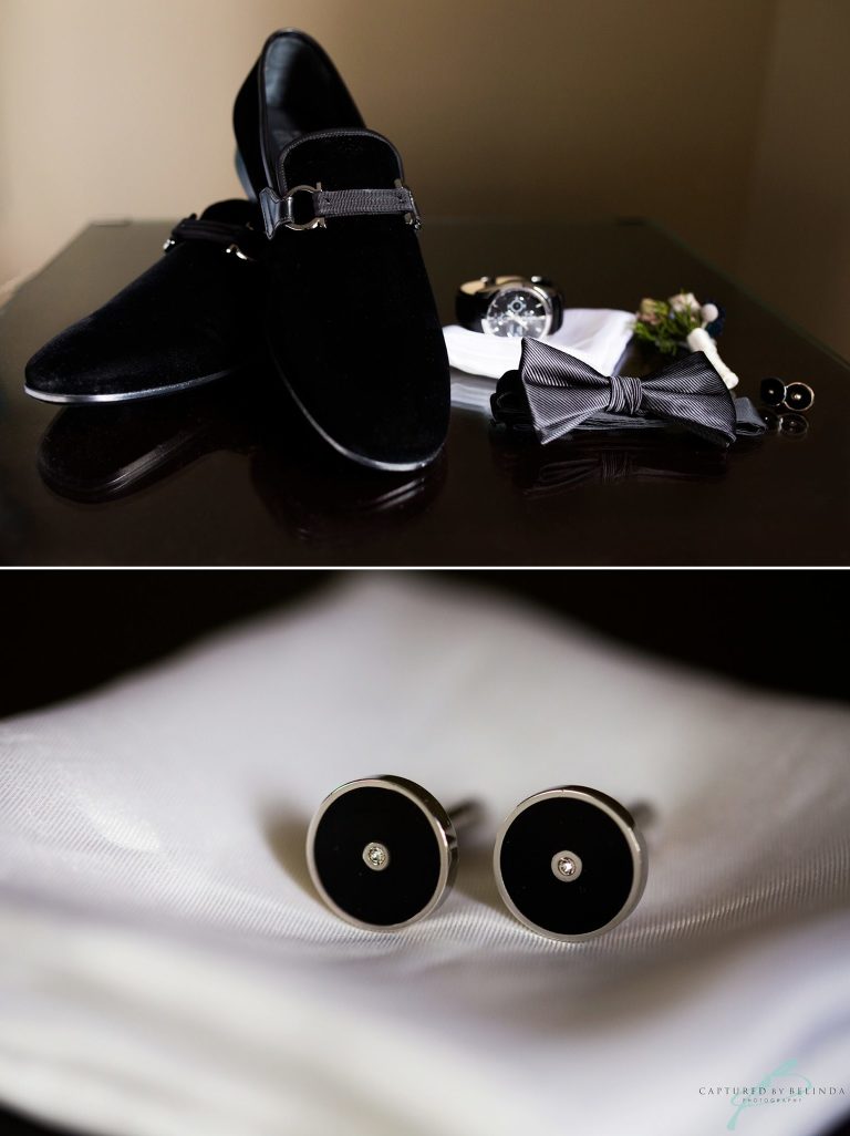 bride getting ready and details citrus club wedding