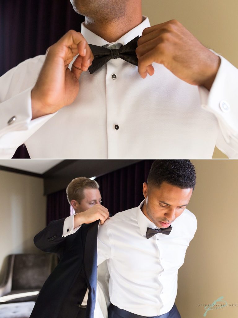 bride getting ready and details citrus club wedding