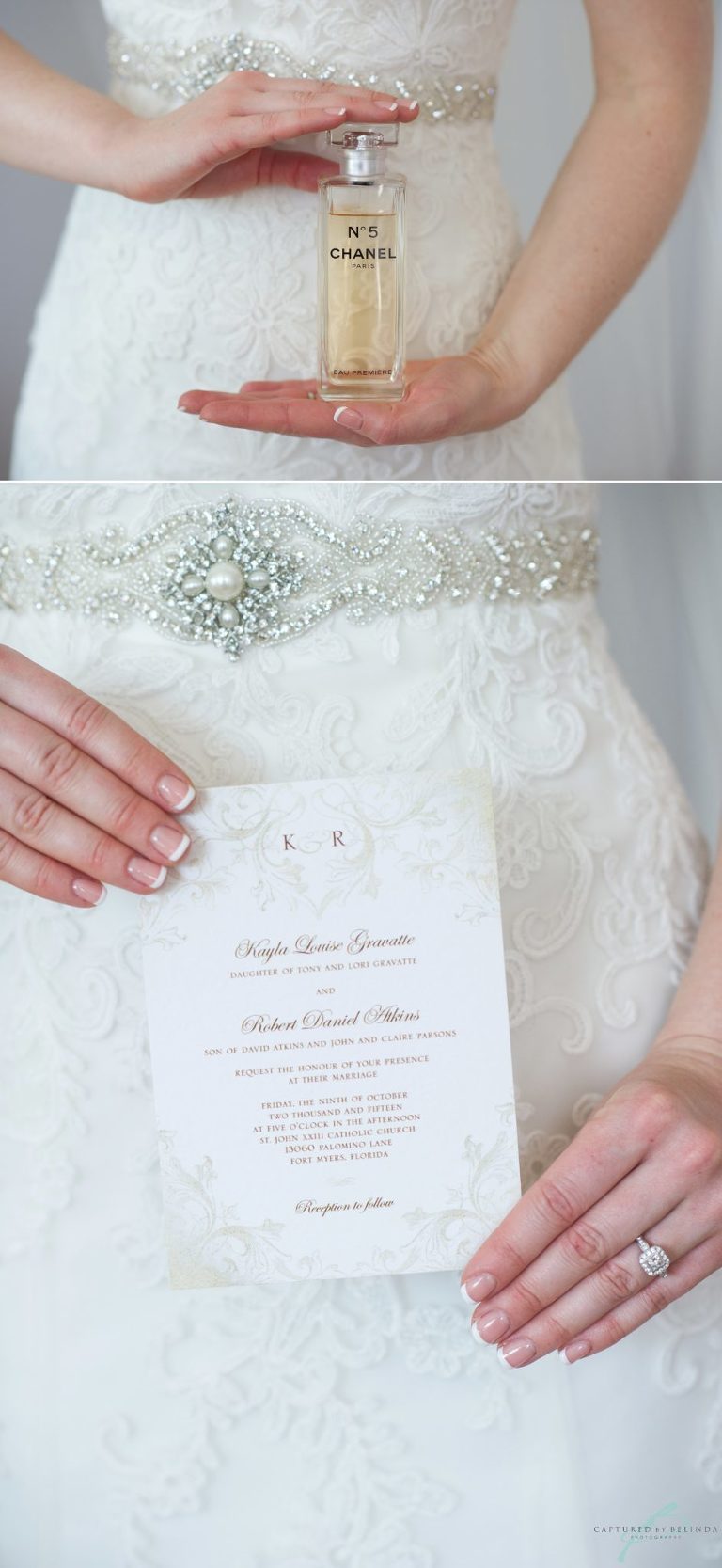 bride getting into her dress 