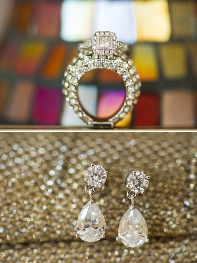 bridal details on wedding day